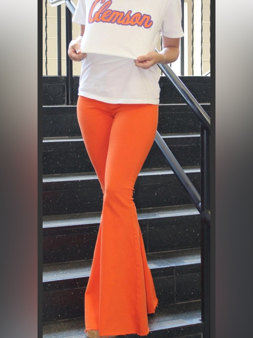 Judy Blue Superflare Jeans Orange 7 28 Clemson